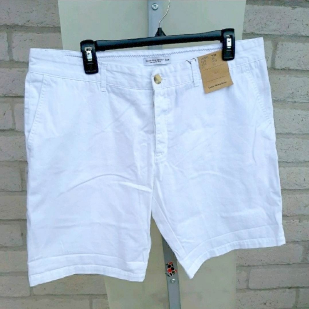 Cedar Wood State Button Fly Shorts White 38- New with Tag!